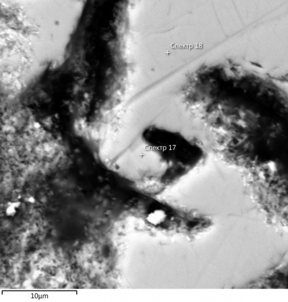 Зерно рокезита с участка 1 области 3
