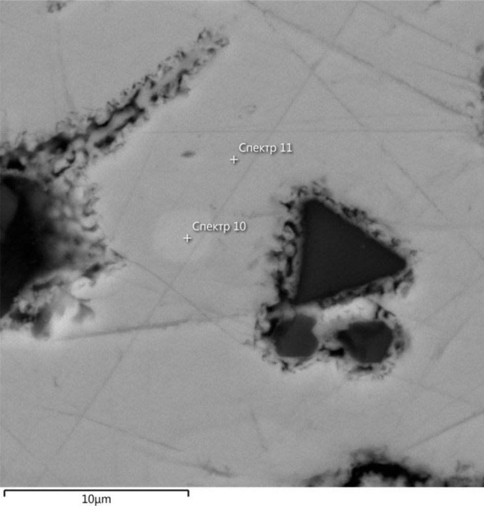 Зерно рокезита с участка 1 области 1