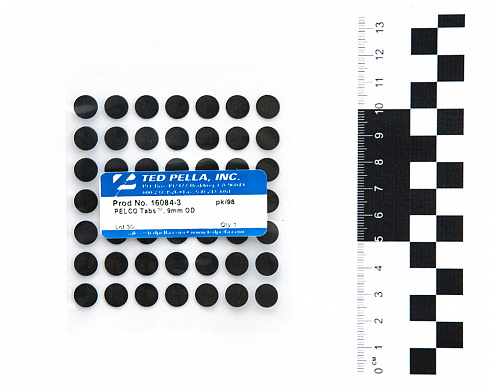 Двухсторонние электропроводящие углеродные диски диаметром 9 мм, 98 шт./уп.