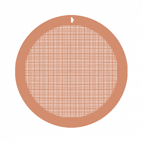 Медные сетки с несимметричными метками на ободе и в центре, 600 mesh, 100 шт./уп.