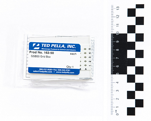 Контейнер для хранения 50 TEM сеточек (с масштабной линейкой)