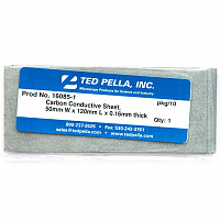 Углеродные проводящие листы, 50 мм × 120 мм, толщина 0.16 мм, 10 шт./уп.