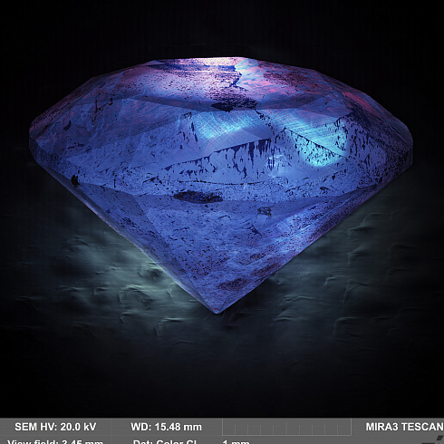 Бриллиант. Катодолюминесценция